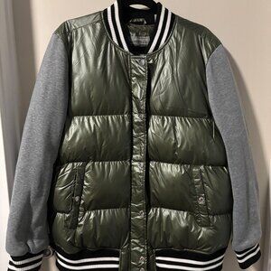 Levi’s Quilted Puffer Satin Bomber Varsity Jacket